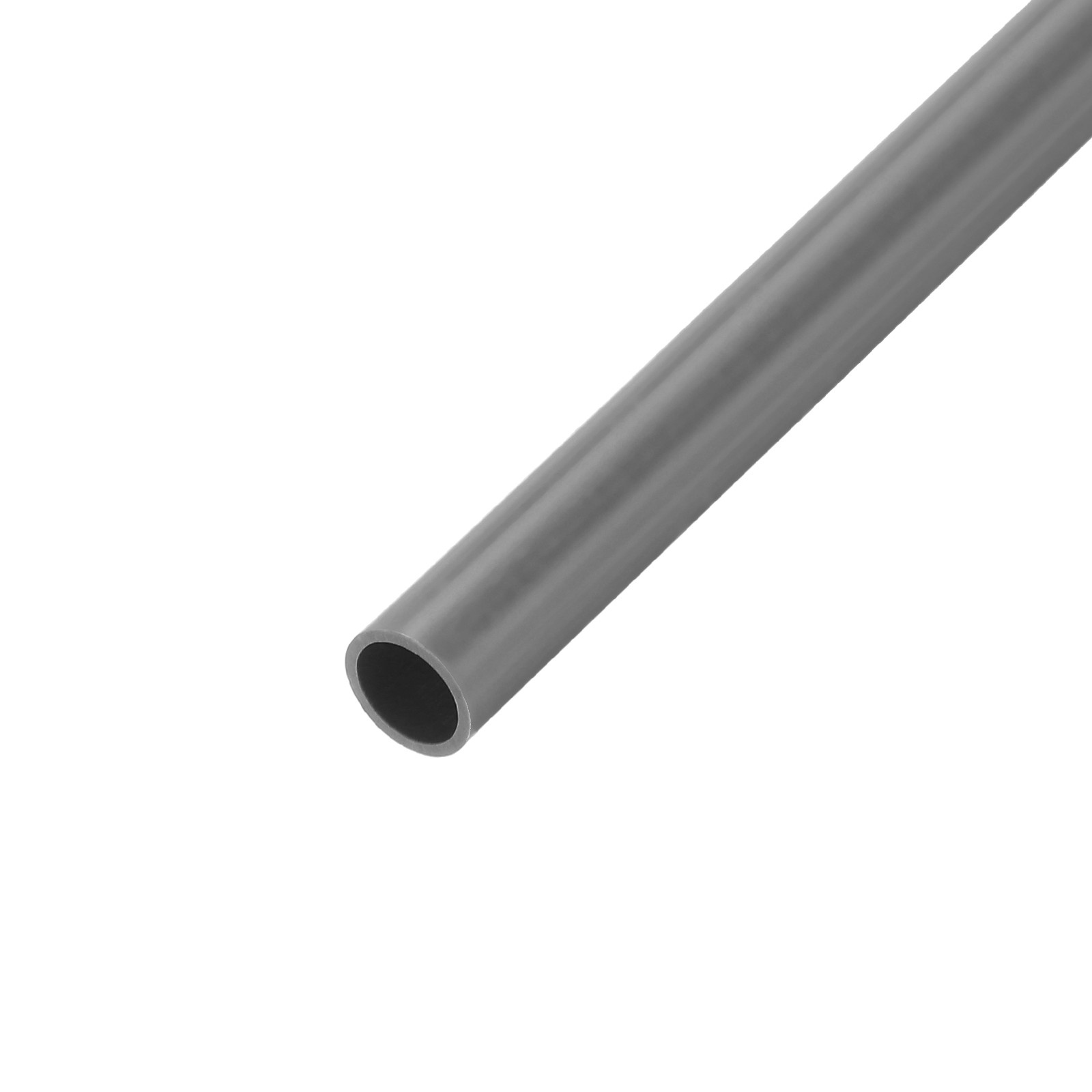 PVC Rigid Round Pipe 8mm ID 10mm OD 500mm Light Grey High Impact