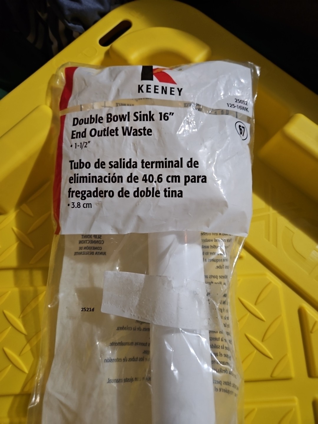 New KEENEY Double Bowl Sink 16″ End Outlet Waste 1-1/2″ 125-16WK 67