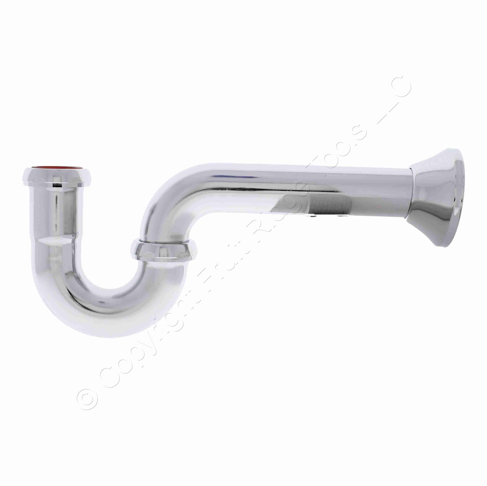 Keeney P-Trap 304CPBNDF Deep Flange 1.5″x1.5″ Inlet/Outlet Chrome Plated 20ga