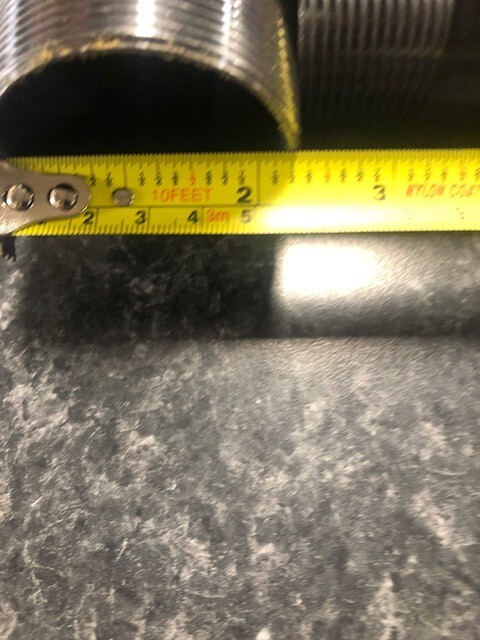 6 pc 2″ Diameter NPT Black Pipe x 4″ Long Pipe Nipple Schedule 40 NEW