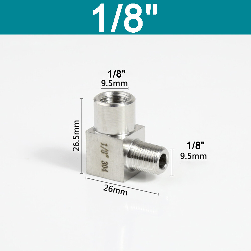 304 Stainless Steel Elbow Connector Pipe Fitting BSP Female Thread Male 1/8-1″
