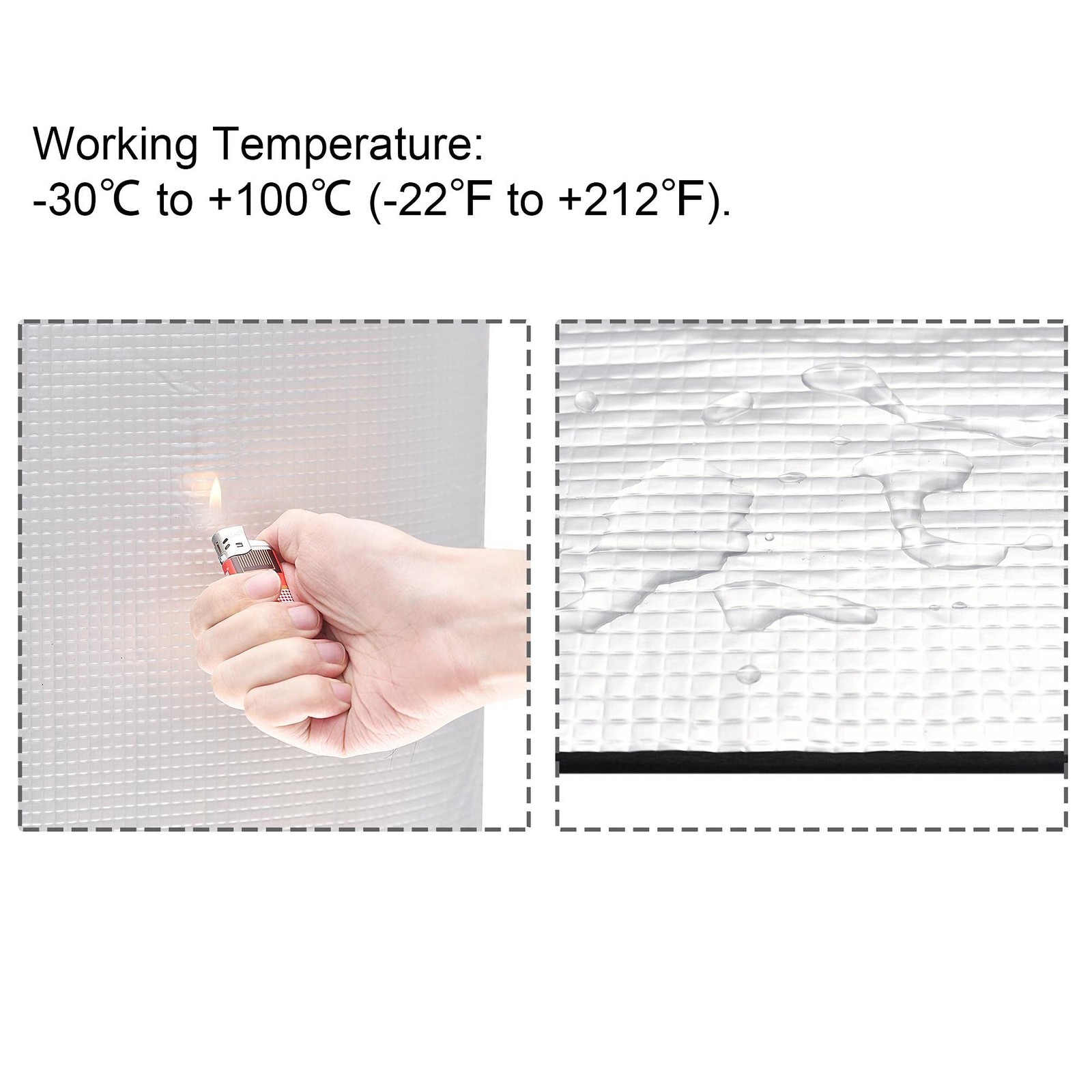 uxcell Insulation Sheet, 1.5mx0.5mx5mm Embossed Aluminum Foil Waterproof Heat Re