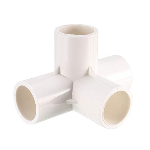 4 Way Elbow PVC Pipe Fitting Furniture Grade 20mm Size Tee Corner Fittings