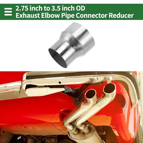 Mandrel Exhaust Bend Elbow Concentric Reducer T304 Stainless 2.75″OD to 3.5″OD