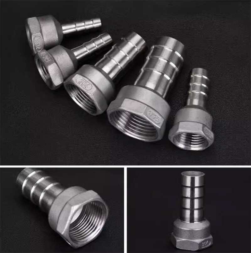 BSP 1/4″-2″ Female Thread Fitting x Barb Hose Tail End Connector Stainless Steel