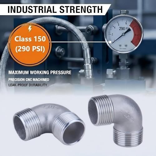 304 Pipe Fitting – 1/2″ Male NPT to 1/2″ Male Stainless Steel 1/2″ M × 1/2″ M