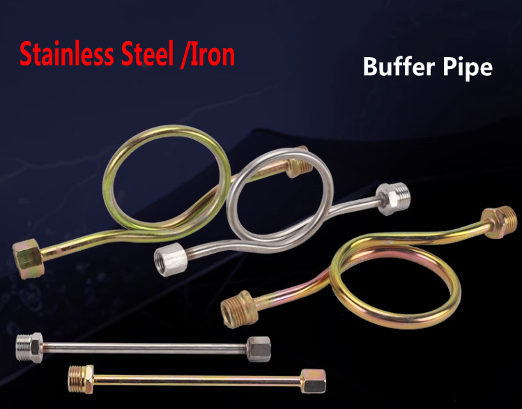 F14/20 Stainless Steel /Iron Pressure Gauge Buffer Pipe Elbow Joint Accessories