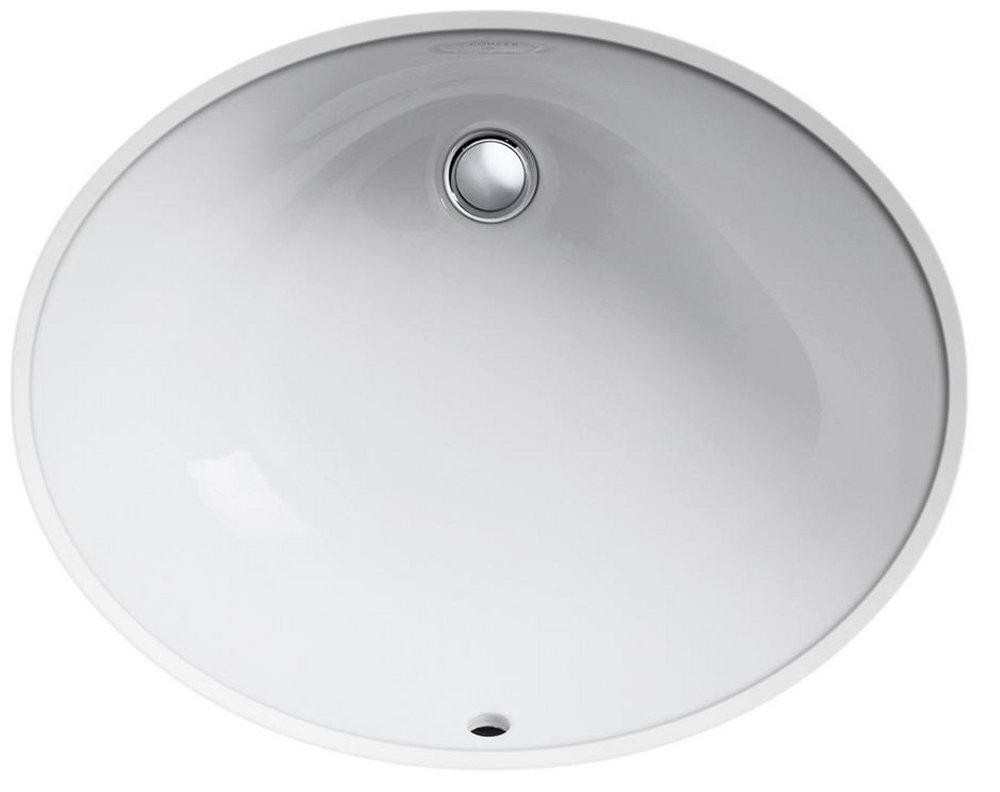 Kohler Caxton 21-1/4 x 17-1/4 Oval Undermount Bathroom Sink, White