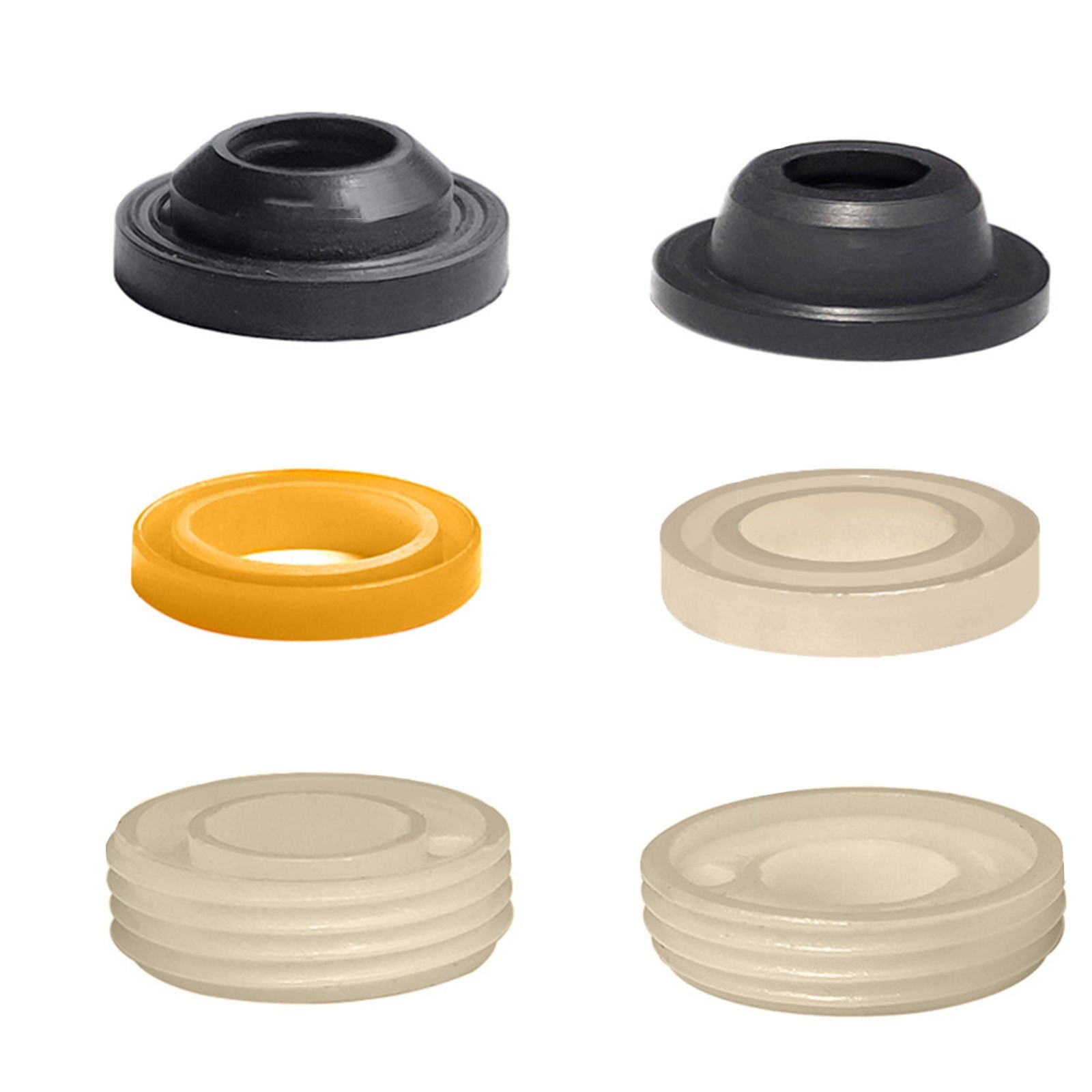 Secure Your Bathroom Set of 6 Nonslip Fixings for Seat with Rubber Gasket