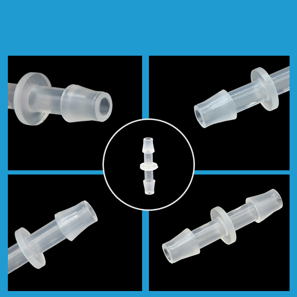 1.6mm-10mm Straight Plastic Hose Joiner Barbed Connectors Air Fuel Water Tubing