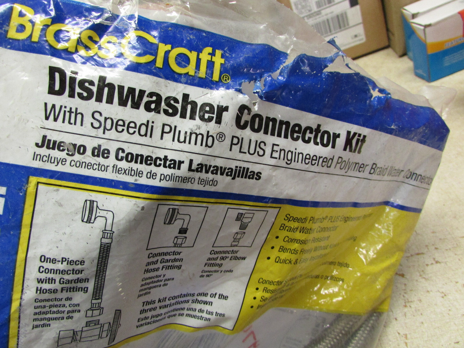 3/8″ Comp x 48″ 4-FT S.S Universal Dishwasher Water Supply Line Connector