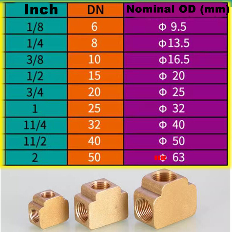 1/8″ 1/4″ 3/8″ BSP Female Brass Pipe Fitting Tee 3 Way/Cross 4 Way Gas Connector