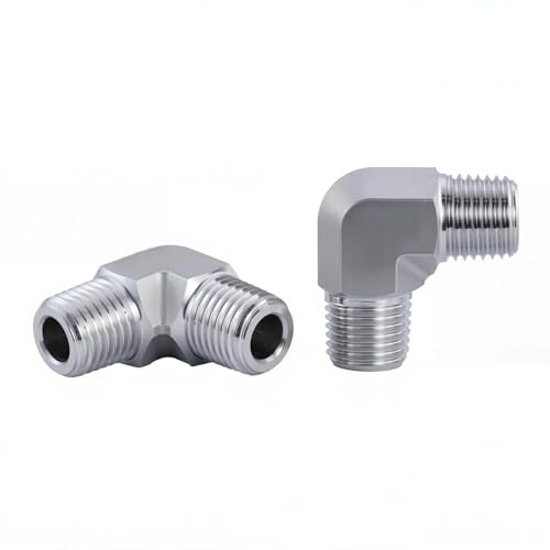 2 Pack NPT3/8 90 Degree Elbow, NPT3/8 Male – NPT3/8 Male, For NPT3/8(M)