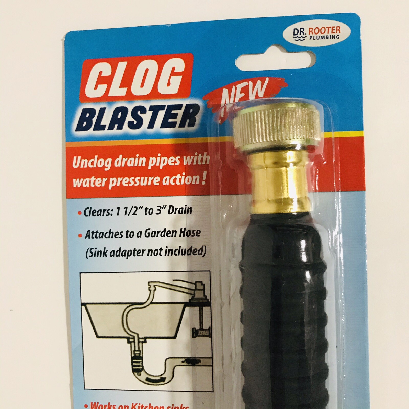 Dr Rooter Clog Blaster Drain Blaster Pump Sink Pipe Home Remover Water Pressure