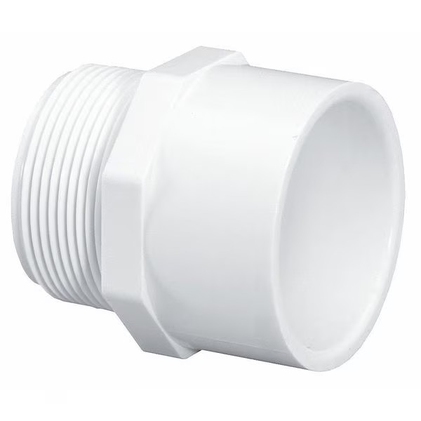 Manufacturer Varies PVC Male Adapter, MNPT x Socket, 2-1/2 in Pipe Size 436025