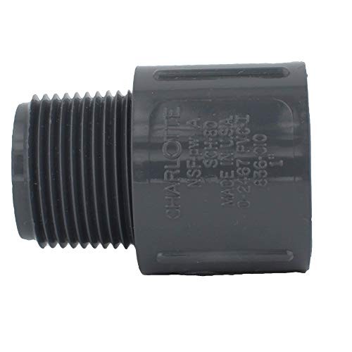 SCH 80 MALE ADAPTER SXMPT PRESSURE (Unit Piece) 1 Inch ( EACH qty: 1 ) 1 Gray