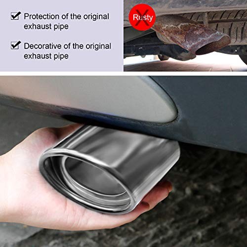 Adjustable 1.75-2.75 Inch Inlet Exhaust Tips, 3.5″ Oval Outlet, Straight-Large
