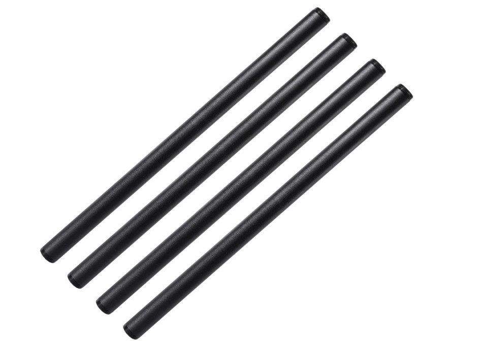 Tubería de hierro negro pintado de 1″ x 30″, paquete de 4 piezas roscadas, acaba