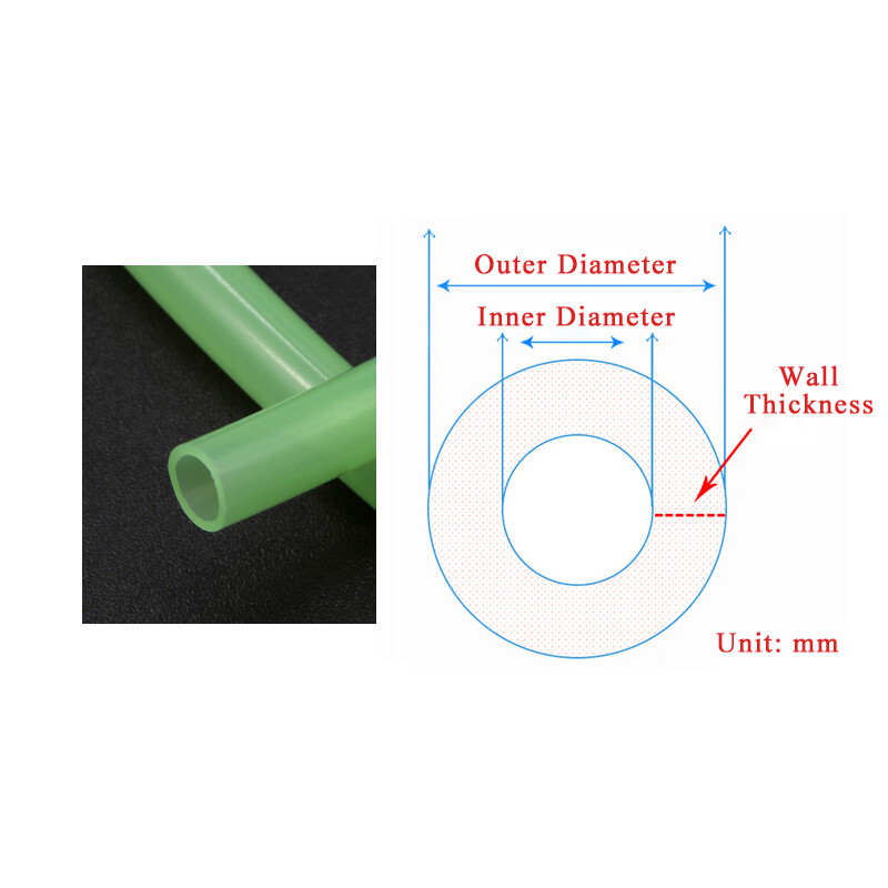 Bright Green Silicone Tube Food Grade Beer Milk Hose Pipe Soft Rubber 2mm-6mm