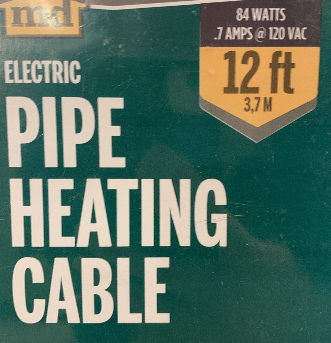 Lot of 2!! Heat Tape MD Pipe Heating Cable w/ Indicator Light: 12 foot, 6 foot