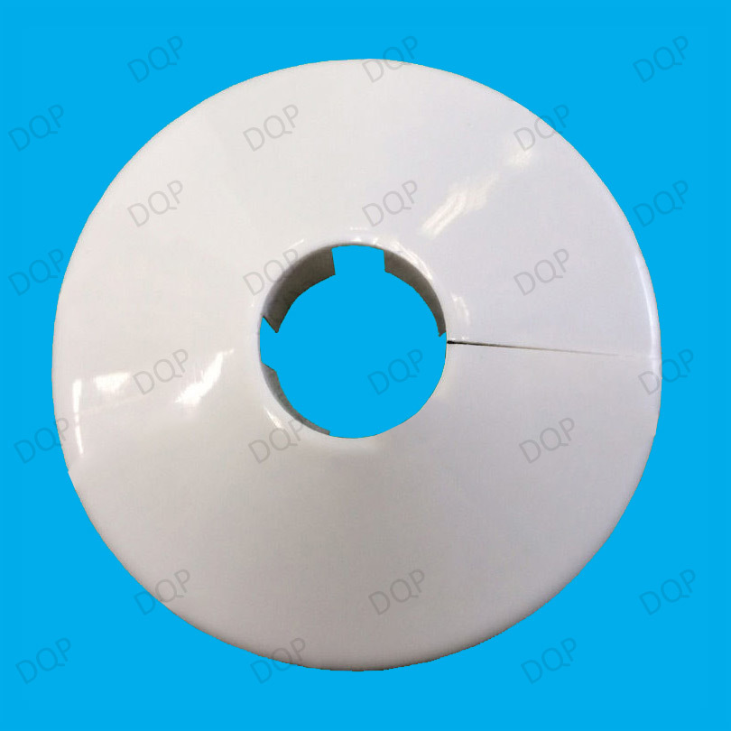 10x White Plastic Radiator Pipe Collars, For 15mm Pipes Easy Fit Flooring Covers