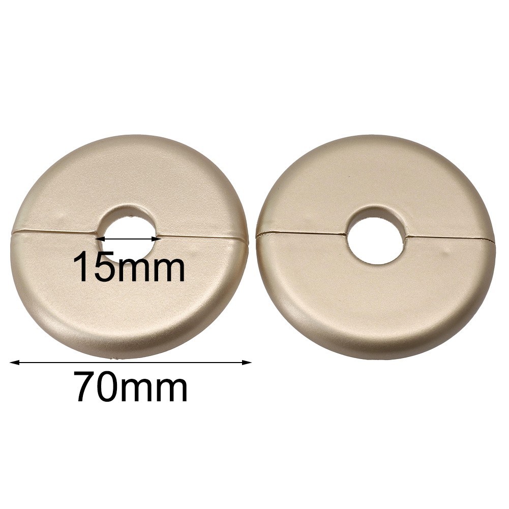 2Pcs Radiator Pipe Cover Collar 2.7 Dia 15mm Hole Slide Over Existing Pipe New