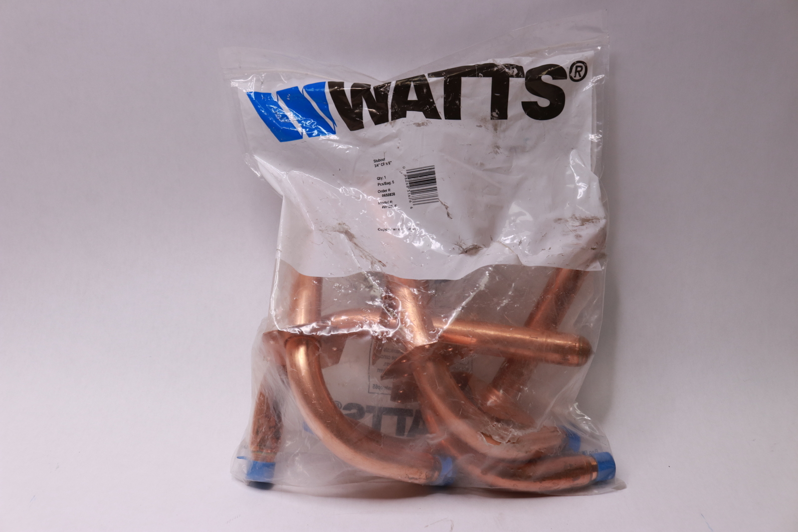 (5-Pk) Watts Stub-Out 90 Degree Elbow with Flange 3/4″ x 1/2″ x 8″ WPSB-F