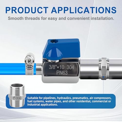Pcs 30Stainless Steel Hex Nipple Pipe Fittings, 1″ Male to 1″ Male NPT 1 Inch 4