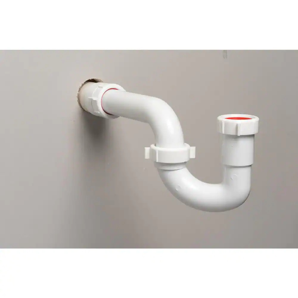 Heavy Duty 1-1/2 in to 1-1/4 In. Plastic Adjustable Diameter P-Trap with Reducin