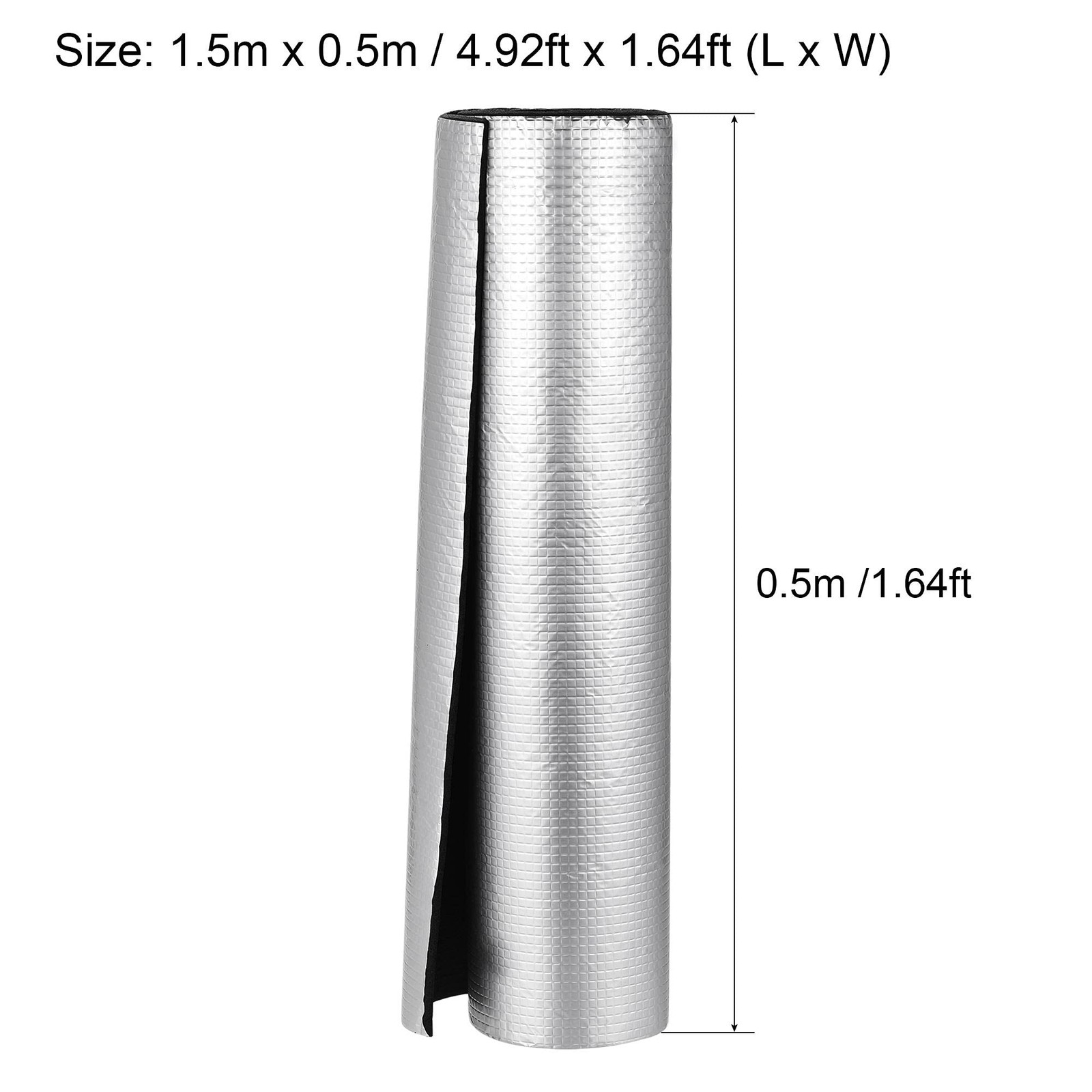 uxcell Insulation Sheet, 1.5mx0.5mx5mm Embossed Aluminum Foil Waterproof Heat Re
