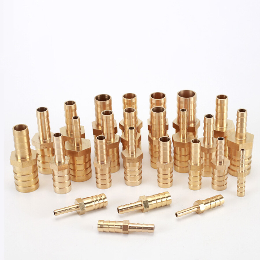 4-20mm Hose Tail Joiner Tubing Connector Brass Pipe Fitting For Air, Water, Fuel