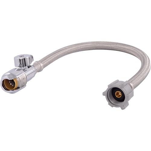 Max 16 In. Stainless Steel Braided Toilet Connector with 16 in. SharkBite Max