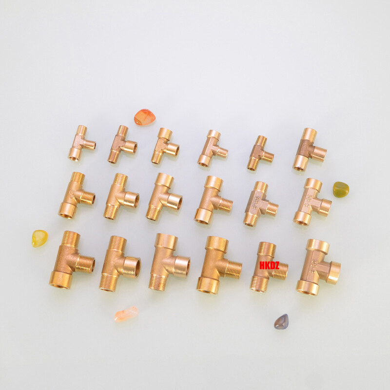 Brass BSP Pipe Fittings T-Shape Equal/Female Thread Tee Connector Tube Adapters