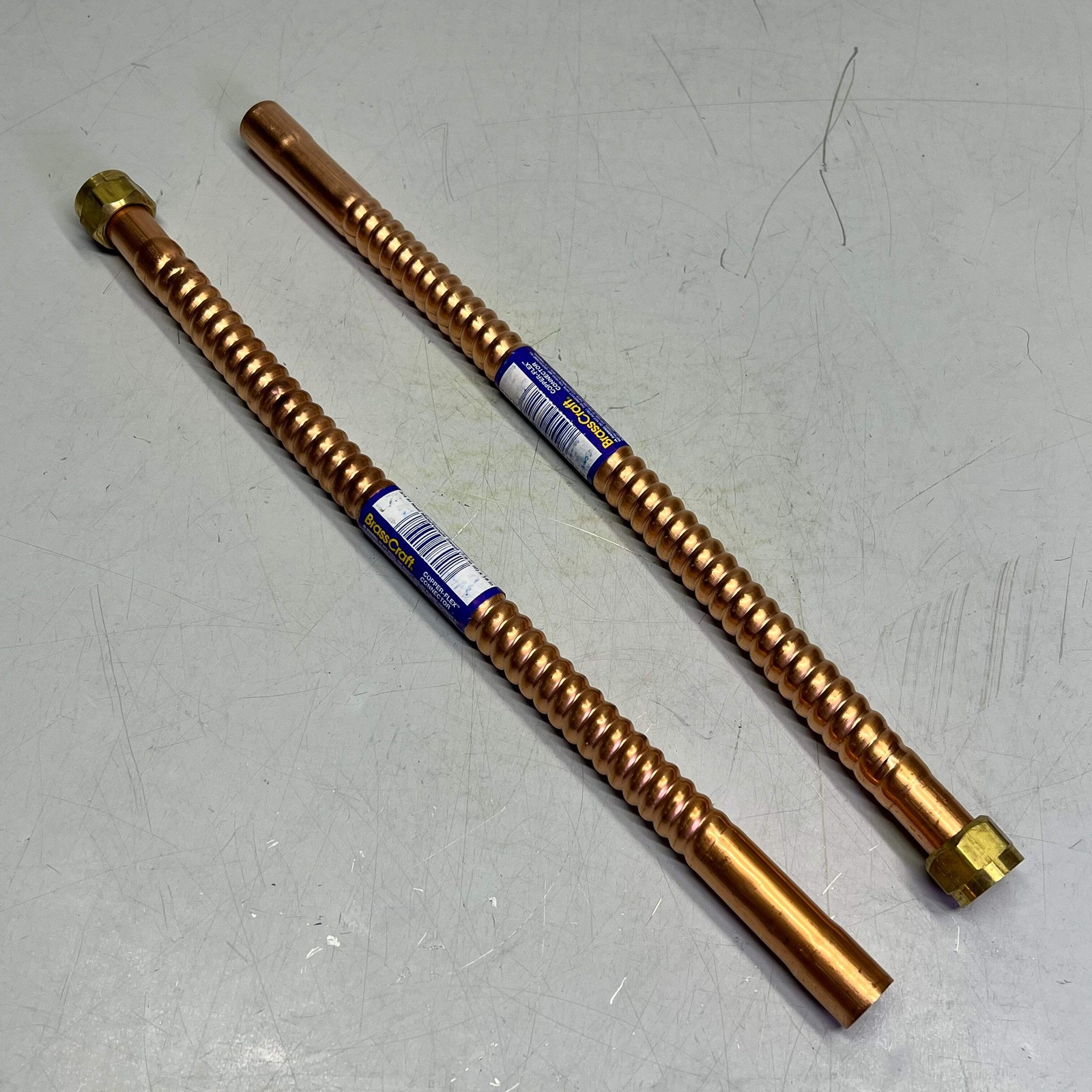 BRASS CRAFT (2 PACK) Copper Corrugated Hose 7/8″ OD 3/4″ FIPX3/4″ Nom 18″ L
