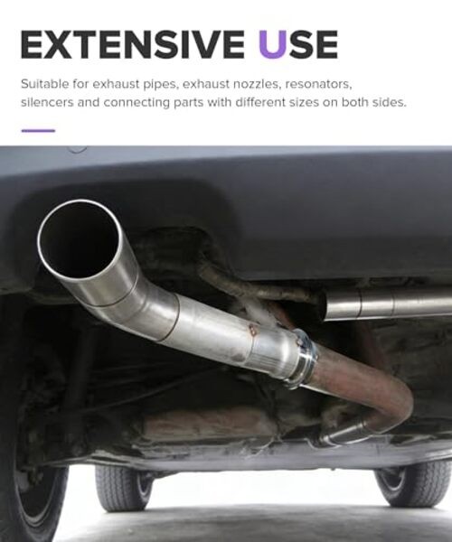Exhaust Adapter,Car Accessories Universal Anti-corrosion 3″ OD to 3.5″ OD