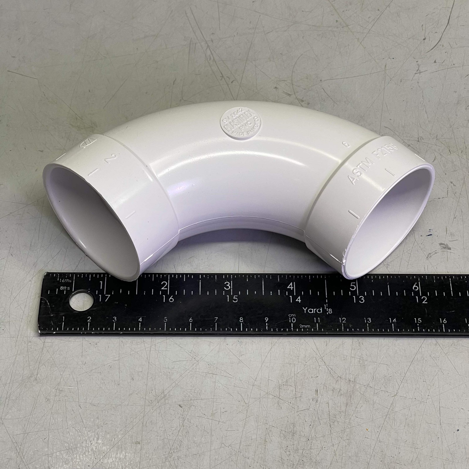 PLASTIFLEX (5 PACK) 90° Sweep Elbow 2” ID White Plastic 030120-005