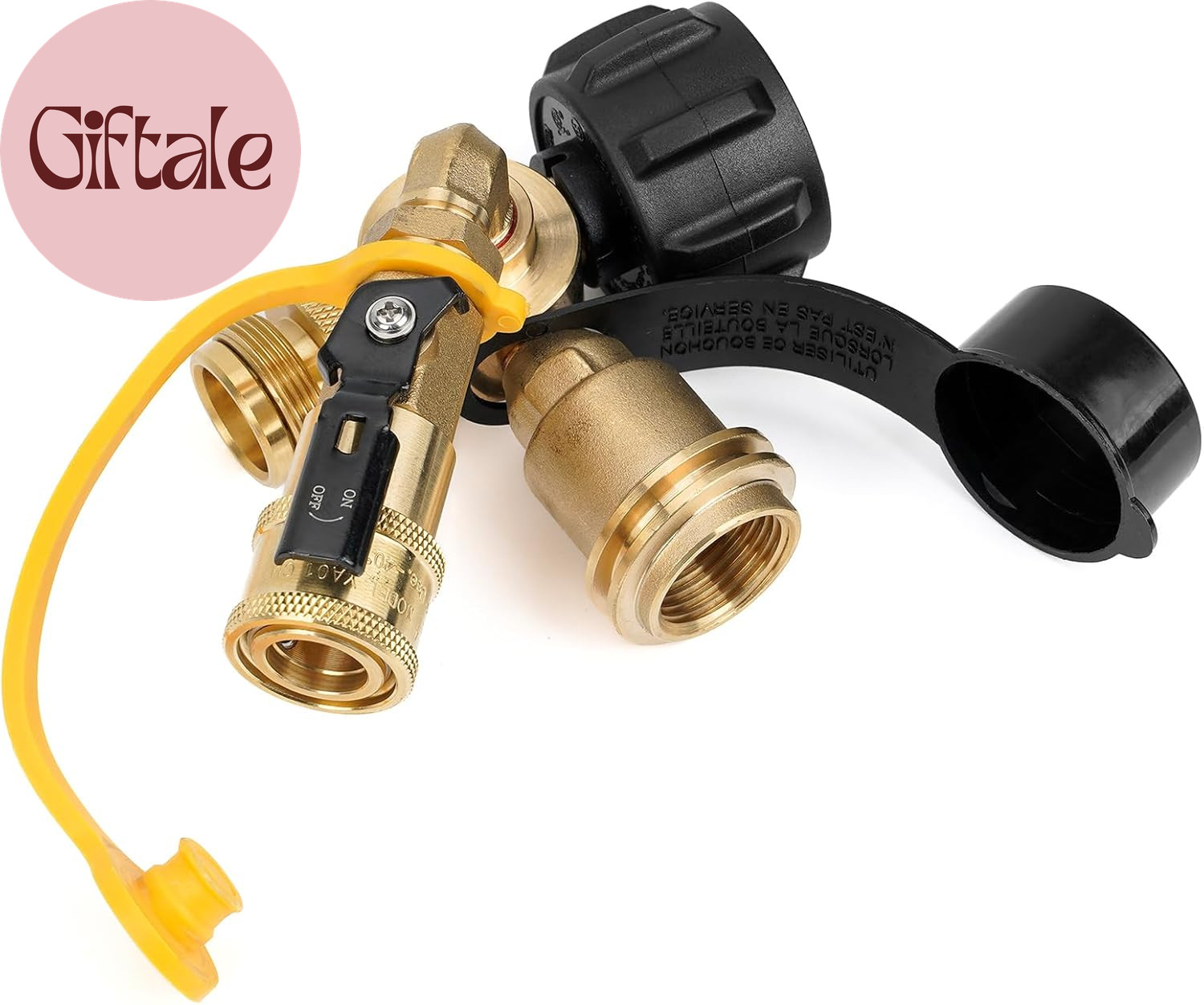 Propane Brass Tee with Type 1 Valve – Quick Disconnect and Disposable Cylinder P