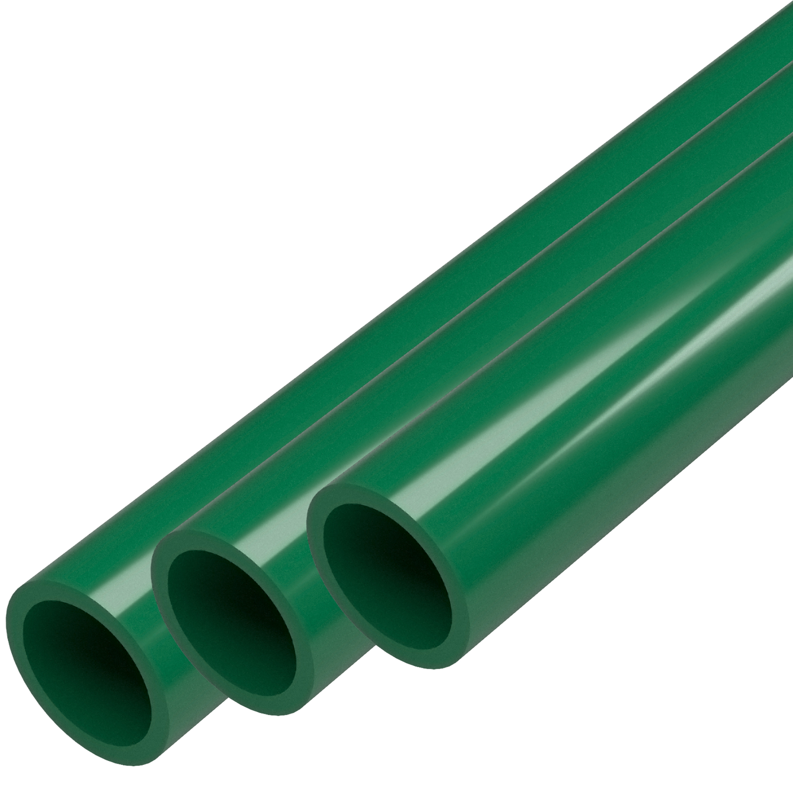 1/2″ Sch 40 Furniture Grade PVC Pipe, 40″L, Green (3-PK), FORMUFIT – Made in USA