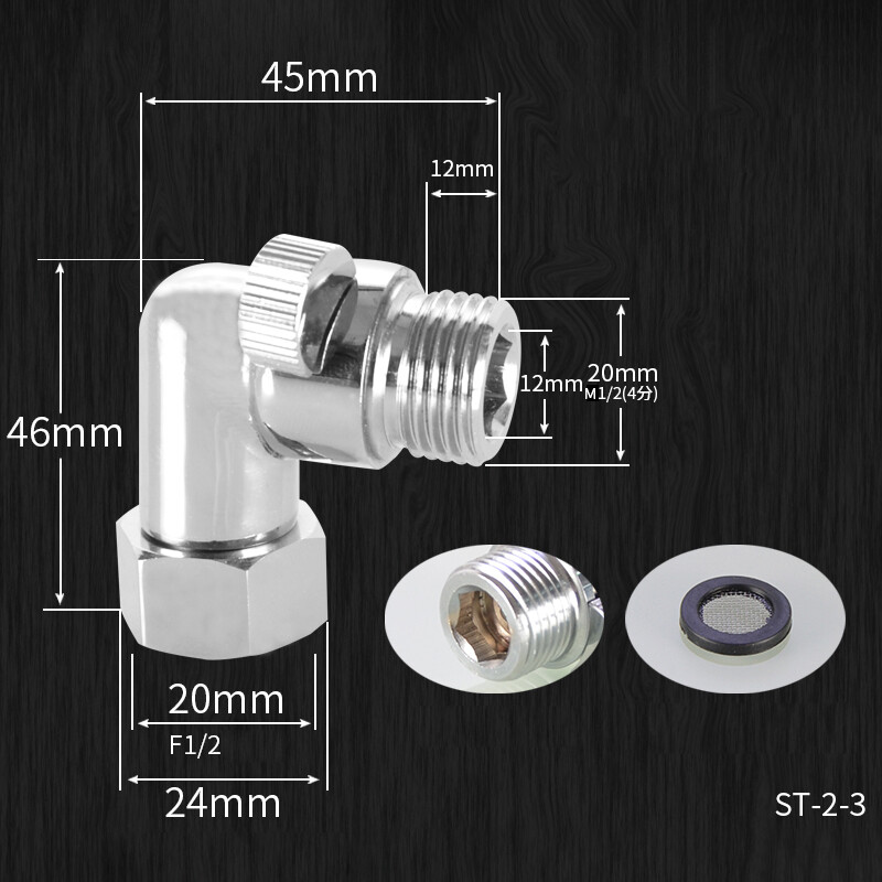 1/2″ Brass Shut Off Valve Water Tap Connector Faucet Thread Adapter Sink On-Off