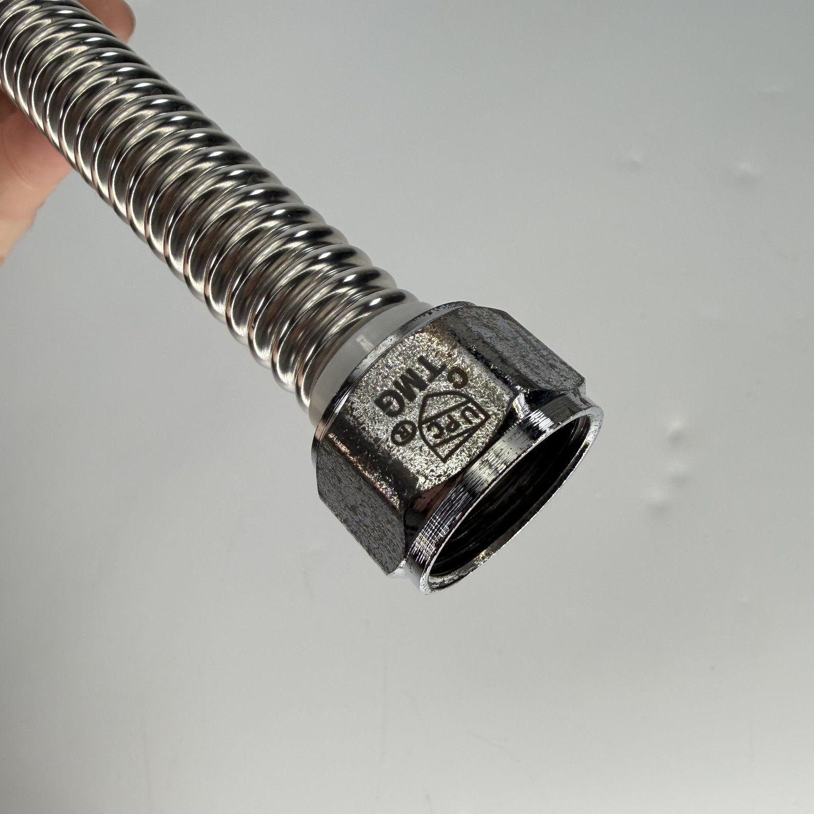 Corrugated SS Water Heater Connector 3/4 In FIP 24 In Stainless Flex Supply Line