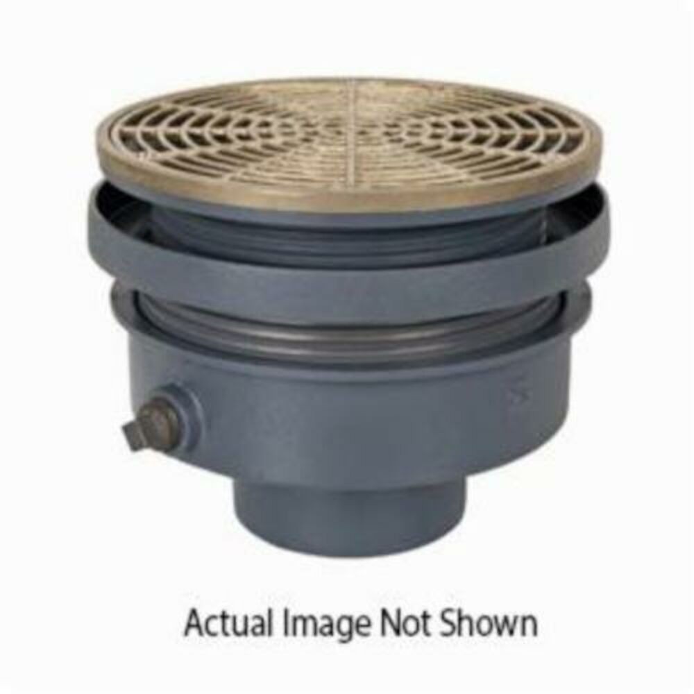 TOMAHawk 832-6DNR Adjustable Floor Drain 6″ Ductile Iron 9″ Grid Size