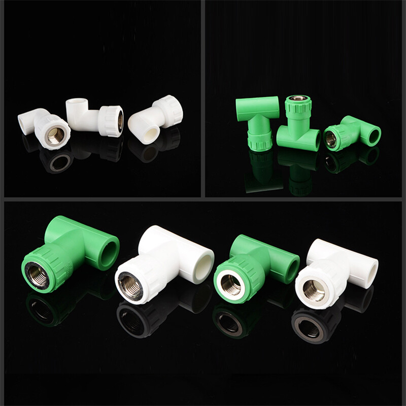 20mm 25mm PPR Tee/Elbow Pipe Coupling Connector Fitting Adapter White/Green