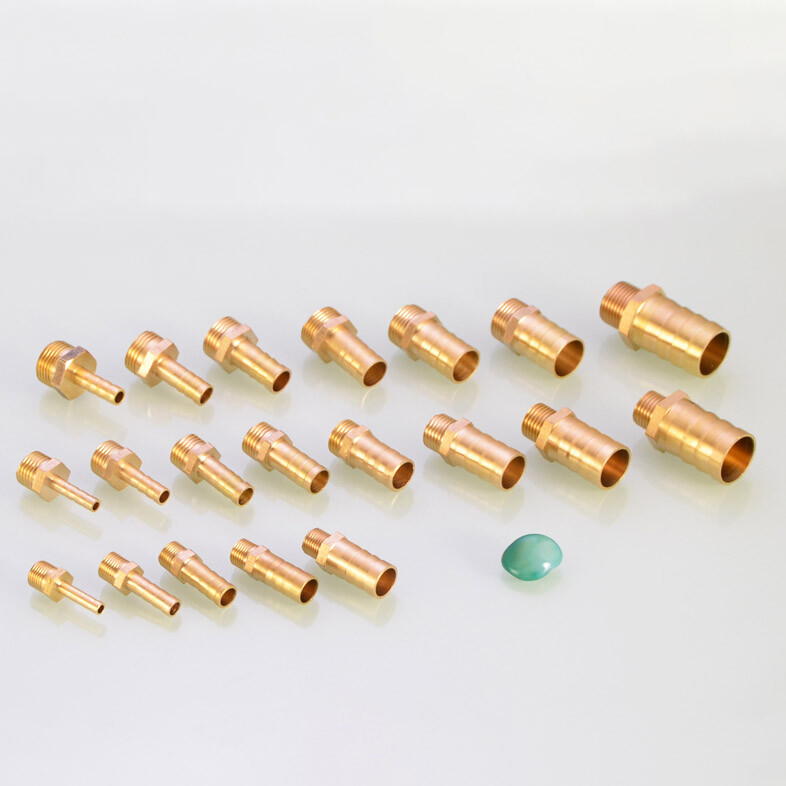BSP Brass 1/8″ 1/4″ 3/8″ Male Thread Pipe Fitting x Barb Hose Tail End Connector