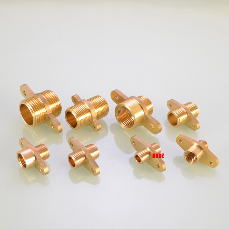Brass Pipe Fittings BSP Female/Male Thread Flange Fixed Connector Water Adapter
