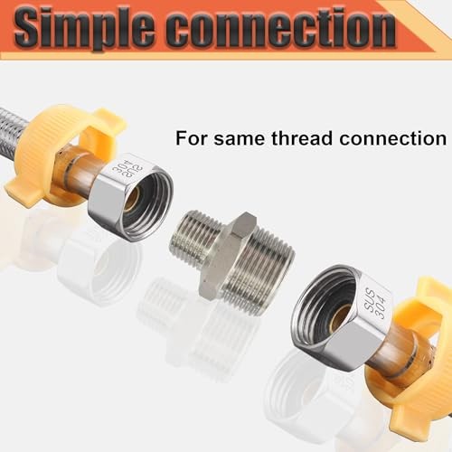 1/2” Male x 1/4″Male NPT Threaded Reducing Nipple Pipe Fitting 1/2”-1/4”