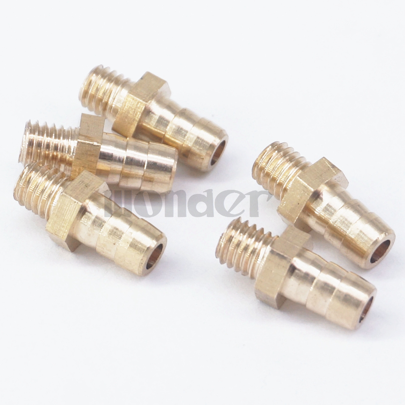 5pcs Hose Barb I/D 5mm – M5x0.8 Male Brass Coupler Splicer Pipe Fitting Adapters