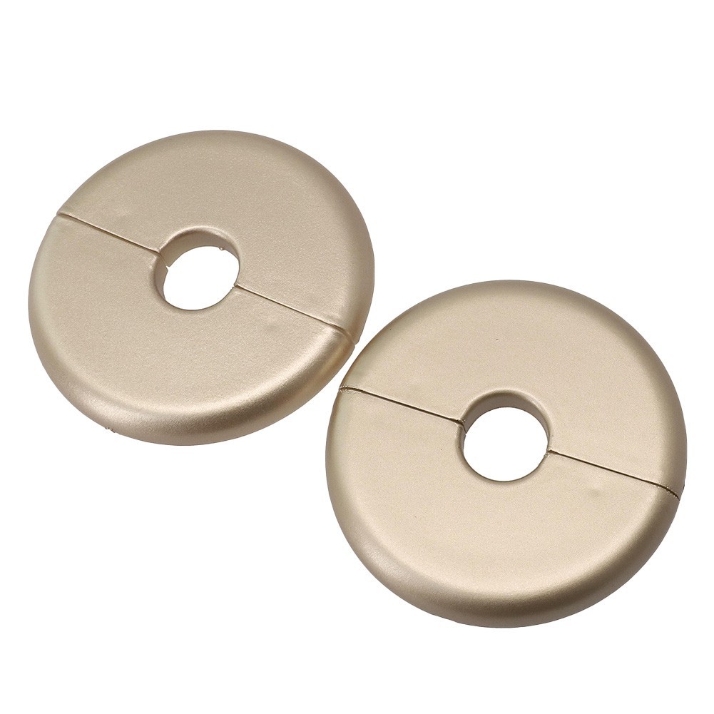 2Pcs Plastic Radiator Pipe Covers Collar White/Black/Silver/Gold Dia.15mm 70mm
