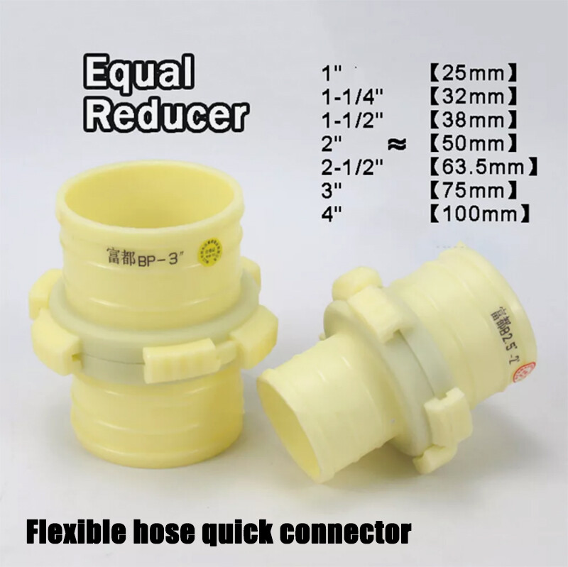 Plastic Hose Quick Connector Adapter With Clamp Snap Garden Hose Pipe Fitting