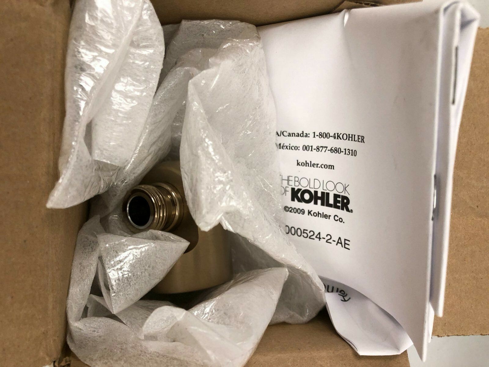 New KOHLER 10574-BV Bancroft Brushed Bronze Supply Elbow