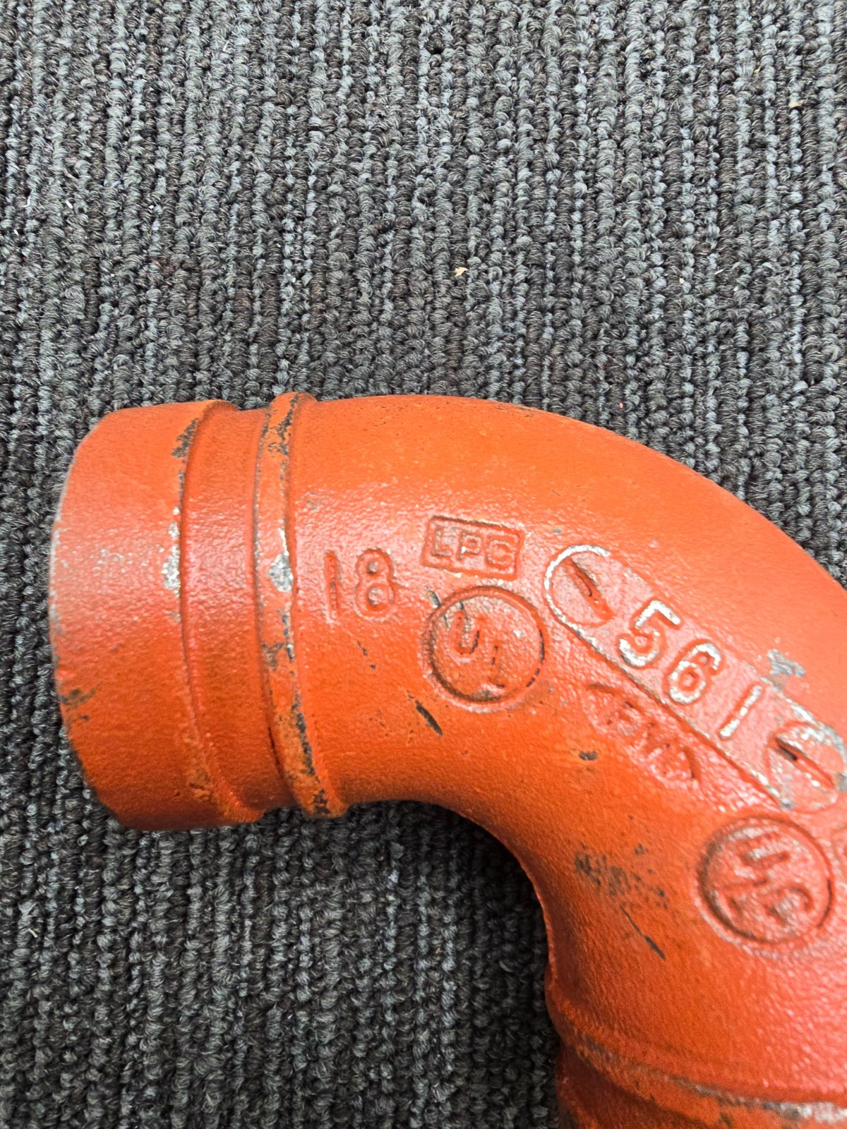 Victaulic 6/168.3 No.10 Style Grooved 90° Elbow Ductile Iron 6.5″ Diameter